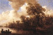 River Scene, Jan van Goyen